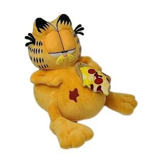 Garfield Plush Fat Cat Eating Pizza overstuffed Kidrobot 13" 2025 Soft